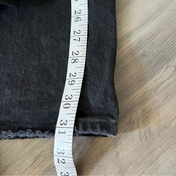 Abercrombie & Fitch Mid Rise 90s Straight Jean Washed Black Curve Love Size 36 - Picture 8 of 15